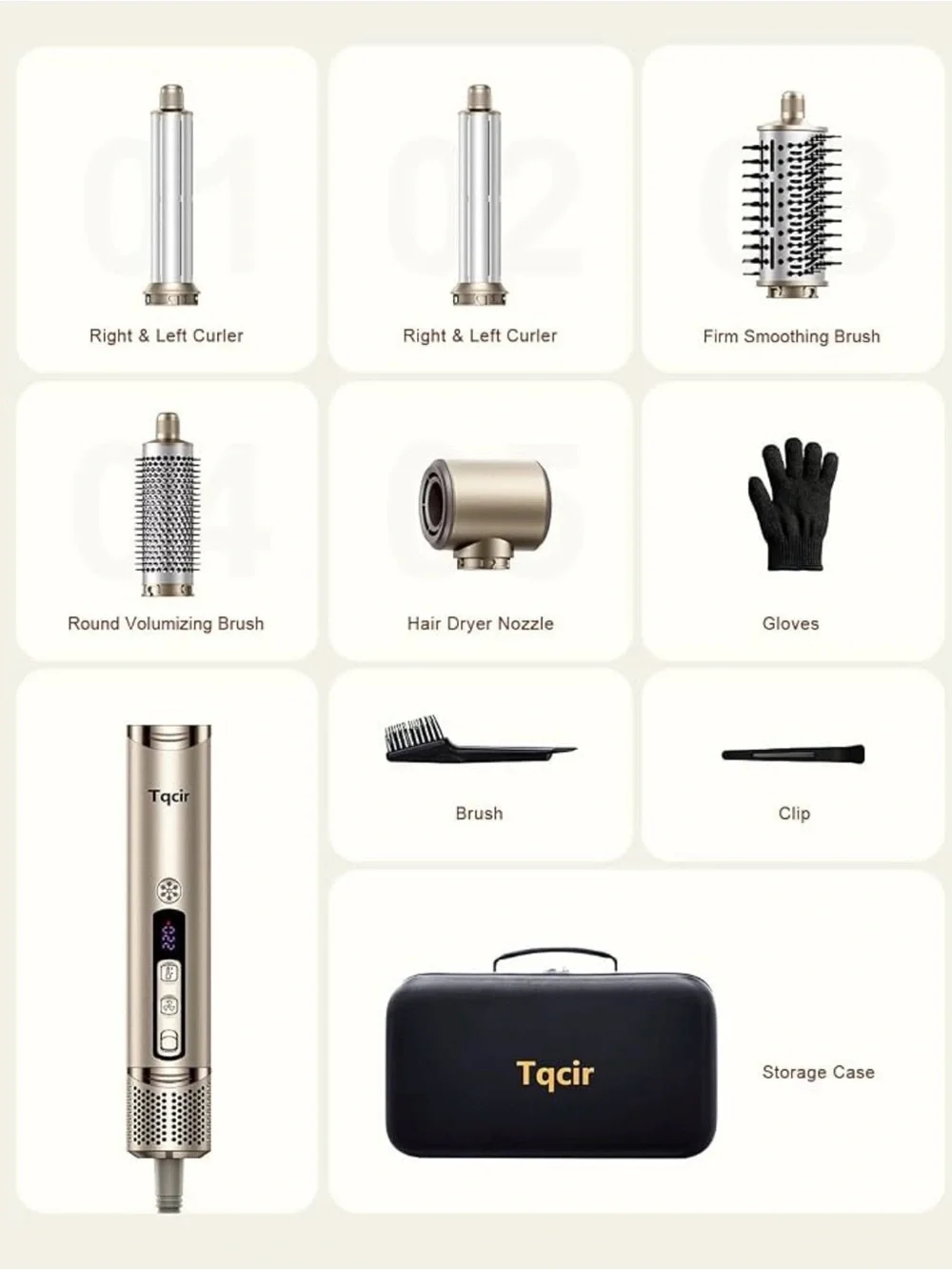 Silver Portable Hair Styling Iron with Travel Case
